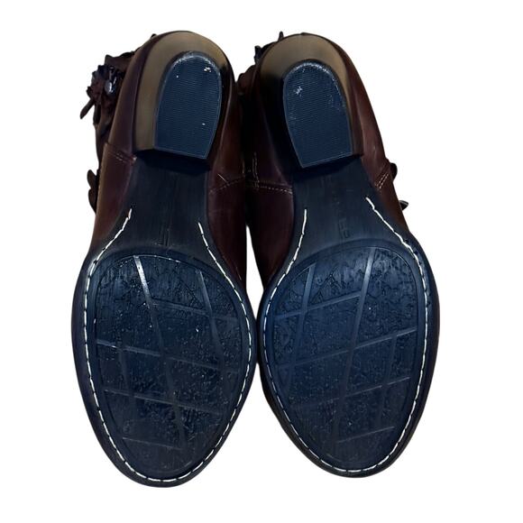 Lobo Solo Women's Ankle Boots Genuine Bovine Leather Flower Design Size 6 - Picture 10 of 13